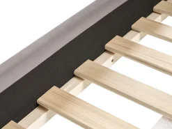 Sale Łóżko piętrowe Welur CHOCQUES 90 x 200 cm Jasnoszary Dzieci Łóżka Piętrowe|Wszystkie Meble I Akcesoria Dziecięce