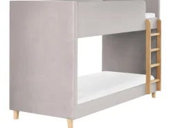 Sale Łóżko piętrowe Welur CHOCQUES 90 x 200 cm Jasnoszary Dzieci Łóżka Piętrowe|Wszystkie Meble I Akcesoria Dziecięce