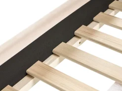 Outlet Łóżko piętrowe Welur CHOCQUES 90 x 200 cm Jasnobeżowy Dzieci Łóżka Piętrowe|Wszystkie Meble I Akcesoria Dziecięce