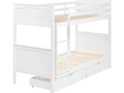 Hot ALBON Drewno sosnowe 90 x 200 cm Dzieci Łóżka Z Pojemnikiem|Łóżka Piętrowe