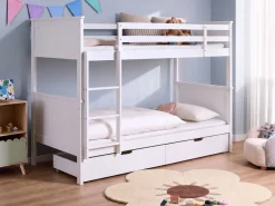 Hot ALBON Drewno sosnowe 90 x 200 cm Dzieci Łóżka Z Pojemnikiem|Łóżka Piętrowe