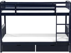 Sale REVIN Drewno sosnowe Granatowy 90 x 200 cm Dzieci Łóżka Z Pojemnikiem|Łóżka Piętrowe