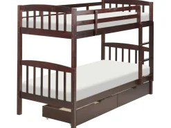 Online REVIN Drewno sosnowe Ciemno 90 x 200 cm Dzieci Łóżka Z Pojemnikiem|Łóżka Piętrowe