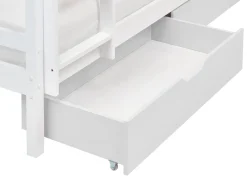 Sale Łóżko piętrowe z szufladami TERNAS Drewno sosnowe 90 x 200 cm ze schowkiem Dzieci Łóżka Z Pojemnikiem|Łóżka Piętrowe