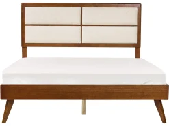Discount Łóżko POISSY 160 x 200 cm Jesion ciemny Łóżka Podwójne|Wszystkie Łóżka
