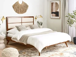Discount Łóżko POISSY 160 x 200 cm Jesion ciemny Łóżka Podwójne|Wszystkie Łóżka