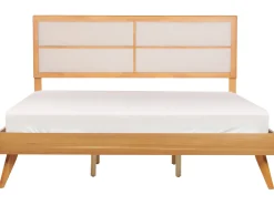 Outlet Łóżko POISSY 180 x 200 cm Jesion naturalny Łóżka Podwójne|Wszystkie Łóżka