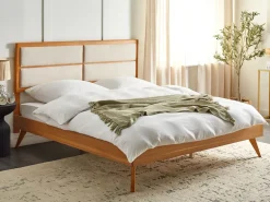 Outlet Łóżko POISSY 180 x 200 cm Jesion naturalny Łóżka Podwójne|Wszystkie Łóżka