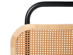 Outlet Łóżko Rattan BOUSSICOURT 180 x 200 cm Jasnobrązowy Łóżka Podwójne|Łóżka Rattanowe