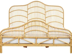 Discount Łóżko Rattan DOMEYROT 180 x 200 cm Jasno Łóżka Podwójne|Łóżka Rattanowe