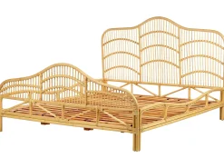 Discount Łóżko Rattan DOMEYROT 180 x 200 cm Jasno Łóżka Podwójne|Łóżka Rattanowe