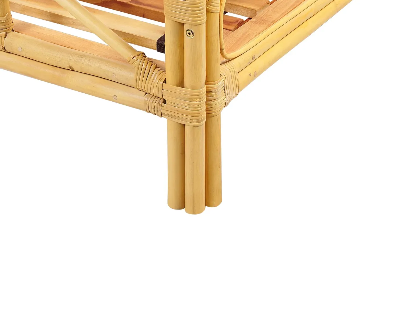 Discount Łóżko Rattan DOMEYROT 180 x 200 cm Jasno Łóżka Podwójne|Łóżka Rattanowe