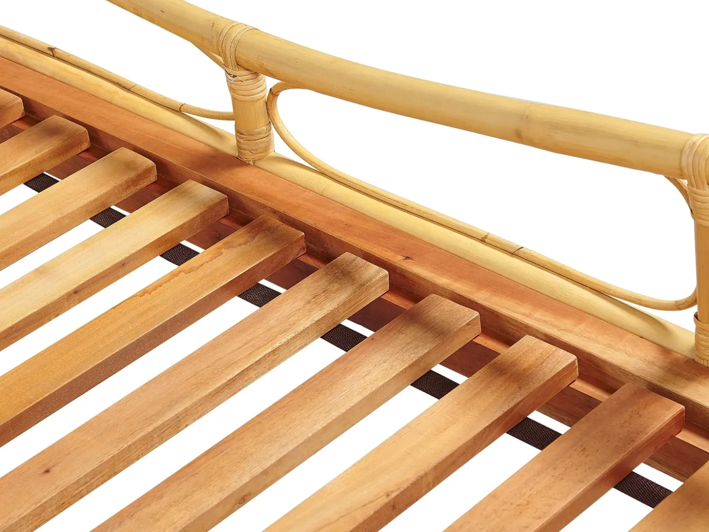 Discount Łóżko Rattan DOMEYROT 180 x 200 cm Jasno Łóżka Podwójne|Łóżka Rattanowe