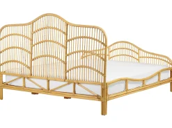 Discount Łóżko Rattan DOMEYROT 180 x 200 cm Jasno Łóżka Podwójne|Łóżka Rattanowe