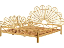 Online Łóżko Rattan FLORENTINE 180 x 200 cm Jasno Łóżka Podwójne|Łóżka Rattanowe