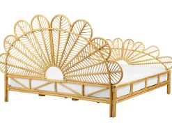 Online Łóżko Rattan FLORENTINE 180 x 200 cm Jasno Łóżka Podwójne|Łóżka Rattanowe