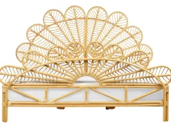 Online Łóżko Rattan FLORENTINE 180 x 200 cm Jasno Łóżka Podwójne|Łóżka Rattanowe