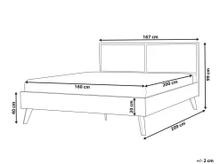 Online Łóżko Rattan MONPAZIER 160 x 200 cm Ciemnobrązowy Łóżka Podwójne|Łóżka Rattanowe
