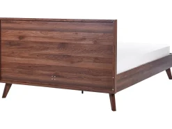 Online Łóżko Rattan MONPAZIER 160 x 200 cm Ciemnobrązowy Łóżka Podwójne|Łóżka Rattanowe