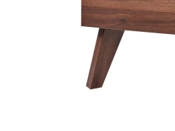Online Łóżko Rattan MONPAZIER 160 x 200 cm Ciemnobrązowy Łóżka Podwójne|Łóżka Rattanowe