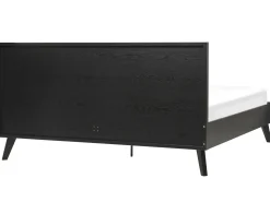 Łóżko Rattan MONPAZIER 180 x 200 cm Czarny