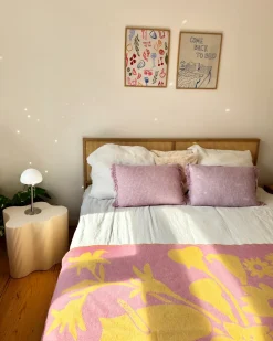 Best Łóżko Rattan MONPAZIER 180 x 200 cm Jasno Łóżka Podwójne|Łóżka Rattanowe