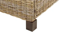 Discount Łóżko Rattan SALBRIS 180 x 200 cm Naturalny Łóżka Podwójne|Łóżka Rattanowe