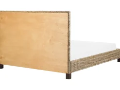 Discount Łóżko Rattan SALBRIS 180 x 200 cm Naturalny Łóżka Podwójne|Łóżka Rattanowe