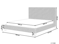 Discount Łóżko Rattan SALBRIS 180 x 200 cm Naturalny Łóżka Podwójne|Łóżka Rattanowe