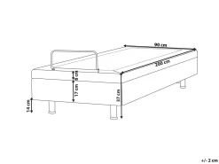 Online Łóżko regulowane bez zagłówka Boucle DUKE 90 x 200 cm Złamana biel Łóżka Tapicerowane|Łóżka Regulowane