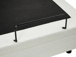Online Łóżko regulowane bez zagłówka Boucle DUKE 90 x 200 cm Złamana biel Łóżka Tapicerowane|Łóżka Regulowane