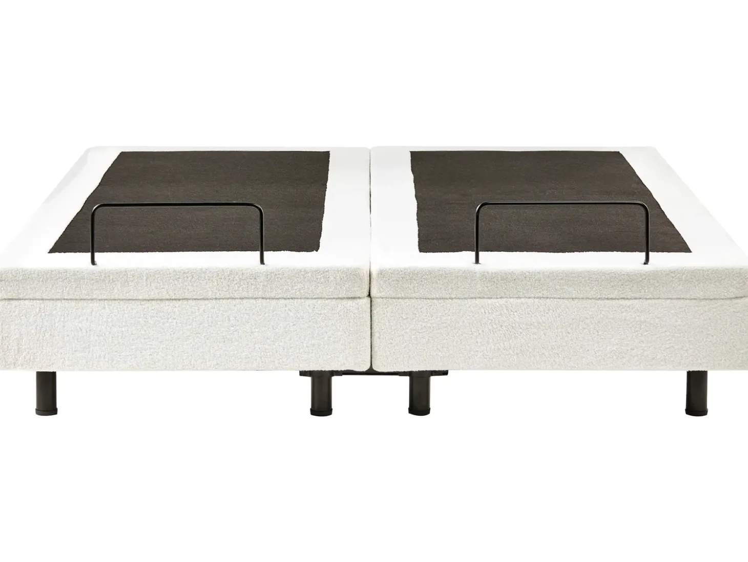 Clearance Boucle DUKE 180 x 200 cm Złamana biel Łóżka Tapicerowane|Łóżka Podwójne