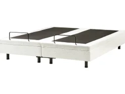 Clearance Boucle DUKE 180 x 200 cm Złamana biel Łóżka Tapicerowane|Łóżka Podwójne