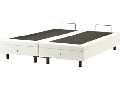 Clearance Boucle DUKE 180 x 200 cm Złamana biel Łóżka Tapicerowane|Łóżka Podwójne