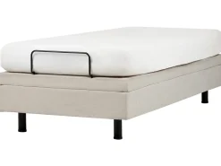 Online CASTELLAN 90 x 200 cm Jasnobeżowy Łóżka Tapicerowane|Łóżka Pojedyncze