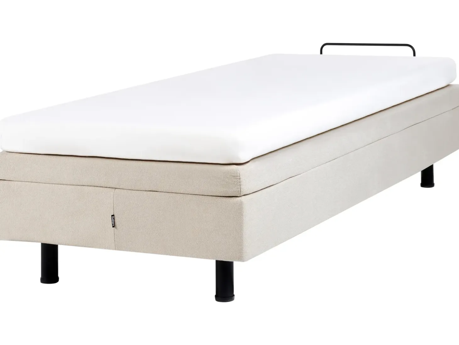Online CASTELLAN 90 x 200 cm Jasnobeżowy Łóżka Tapicerowane|Łóżka Pojedyncze