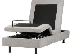 Best CASTELLAN 80 x 200 cm Jasnoszary Łóżka Tapicerowane|Łóżka Pojedyncze
