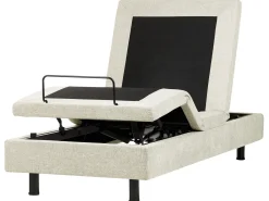 Online CASTELLAN 90 x 200 cm Beżowy Łóżka Tapicerowane|Łóżka Regulowane