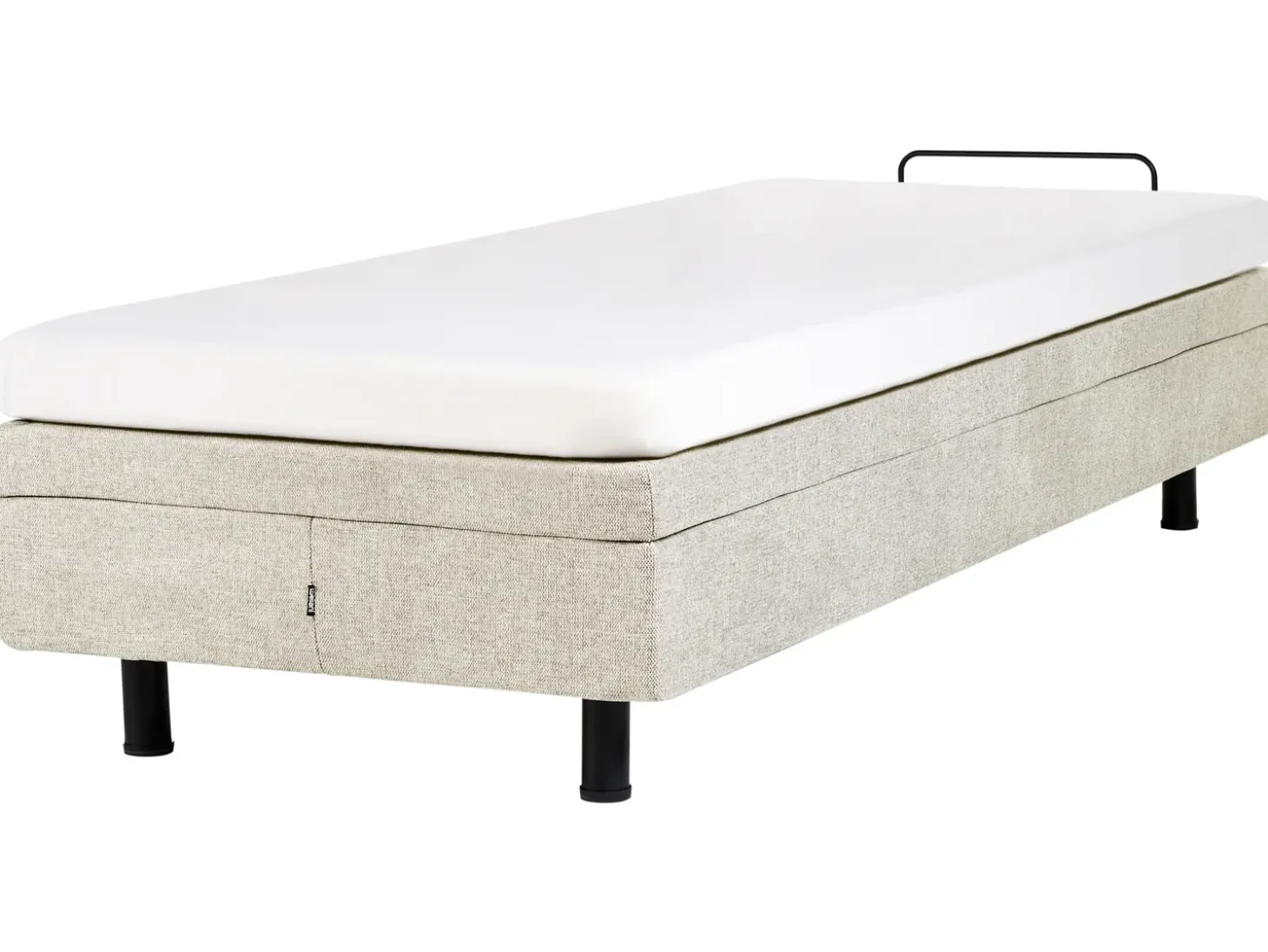 Online CASTELLAN 90 x 200 cm Beżowy Łóżka Tapicerowane|Łóżka Regulowane