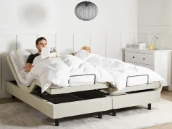 Online CASTELLAN 180 x 200 cm Beżowy Łóżka Tapicerowane|Łóżka Podwójne