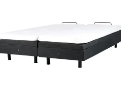 Best Łóżko regulowane bez zagłówka DUKE 180 x 200 cm Ciemnoszary Łóżka Tapicerowane|Łóżka Podwójne