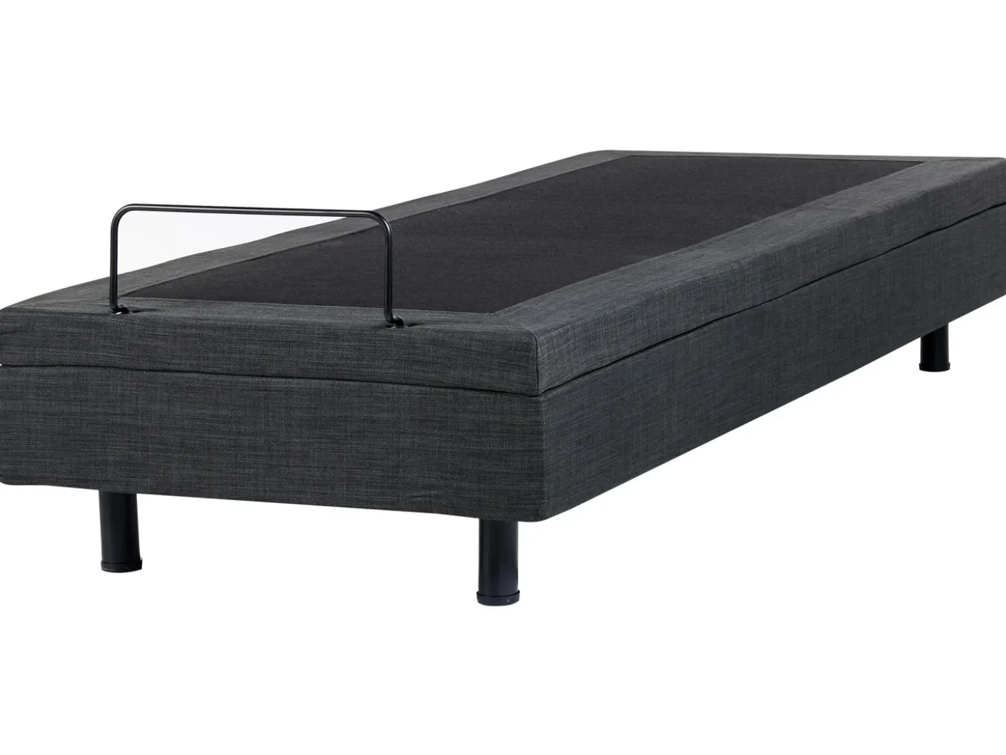Clearance Łóżko regulowane bez zagłówka DUKE 90 x 200 cm Ciemnoszary Łóżka Tapicerowane|Łóżka Pojedyncze