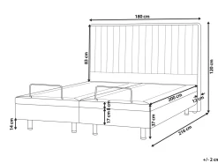 Discount Łóżko regulowane Boucle CASTELLAN 180 x 200 cm Złamana biel Łóżka Tapicerowane|Łóżka Podwójne