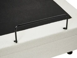 Discount Łóżko regulowane Boucle CASTELLAN 180 x 200 cm Złamana biel Łóżka Tapicerowane|Łóżka Podwójne