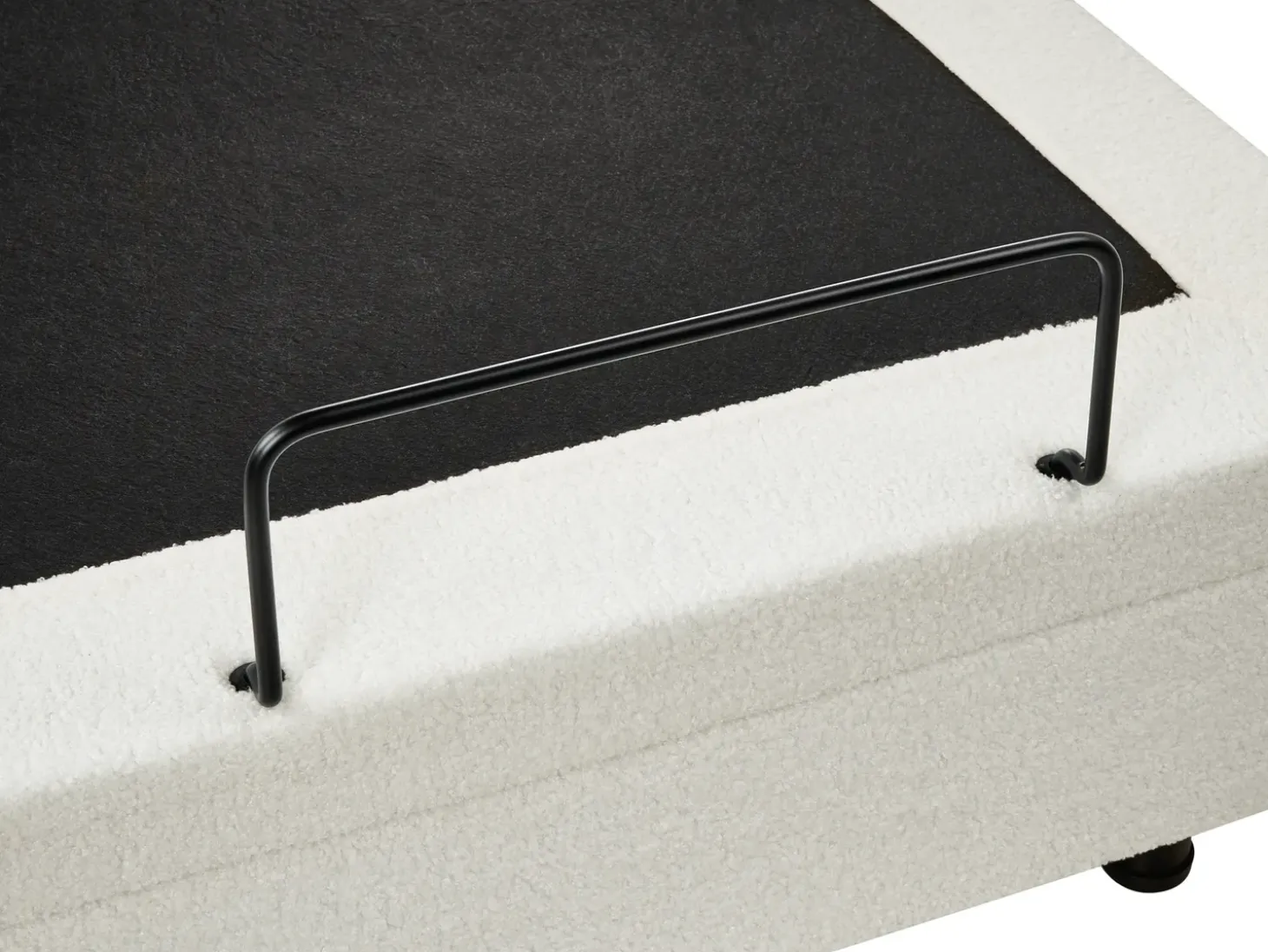 Clearance Łóżko regulowane Boucle CASTELLAN 90 x 200 cm Złamana biel Łóżka Tapicerowane|Łóżka Regulowane