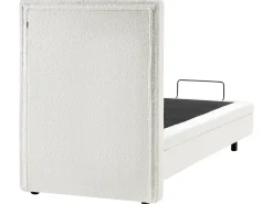 Clearance Łóżko regulowane Boucle CASTELLAN 90 x 200 cm Złamana biel Łóżka Tapicerowane|Łóżka Regulowane
