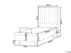 Clearance Łóżko regulowane Boucle CASTELLAN 90 x 200 cm Złamana biel Łóżka Tapicerowane|Łóżka Regulowane