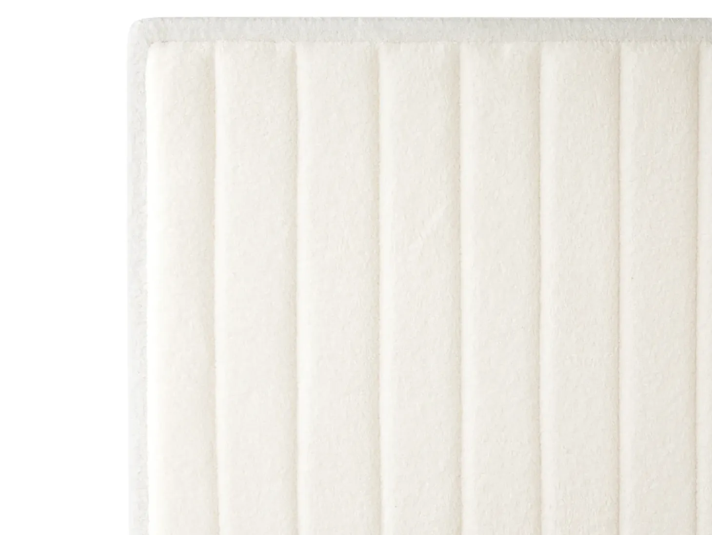 Clearance Łóżko regulowane Boucle CASTELLAN 90 x 200 cm Złamana biel Łóżka Tapicerowane|Łóżka Regulowane