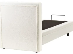 Clearance Łóżko regulowane Boucle DUKE 90 x 200 cm Złamana biel Łóżka Tapicerowane|Łóżka Regulowane