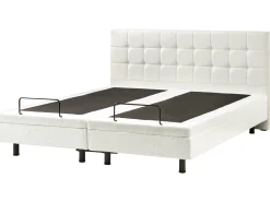 Boucle DUKE 180 x 200 cm Złamana biel Łóżka Tapicerowane|Łóżka Podwójne